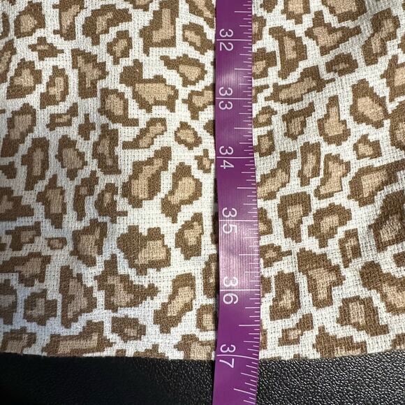 Pendleton Linen Blend Wild Card Dress in Oxford Tan Animal Print Size 4 - Picture 8 of 9